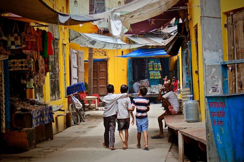 Niños en Vieja Delhi