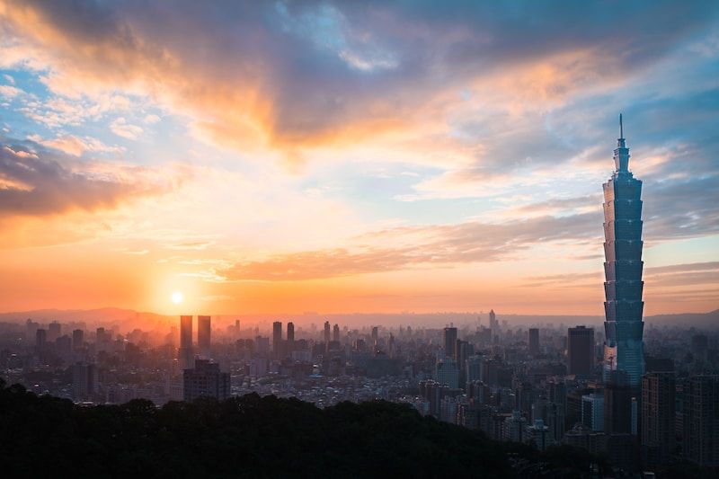 Puesta de sol en Taipei