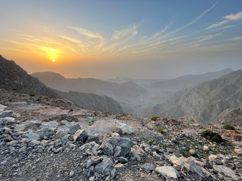 Puesta de sol en Jebel Jais